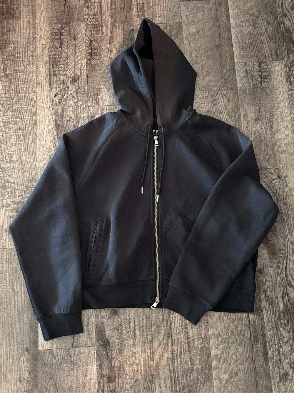 Abercrombie & Fitch YBP Full Zip Hooded Sweatshirt - Black - Size Large